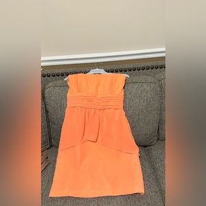 Chiffon orange formal dress